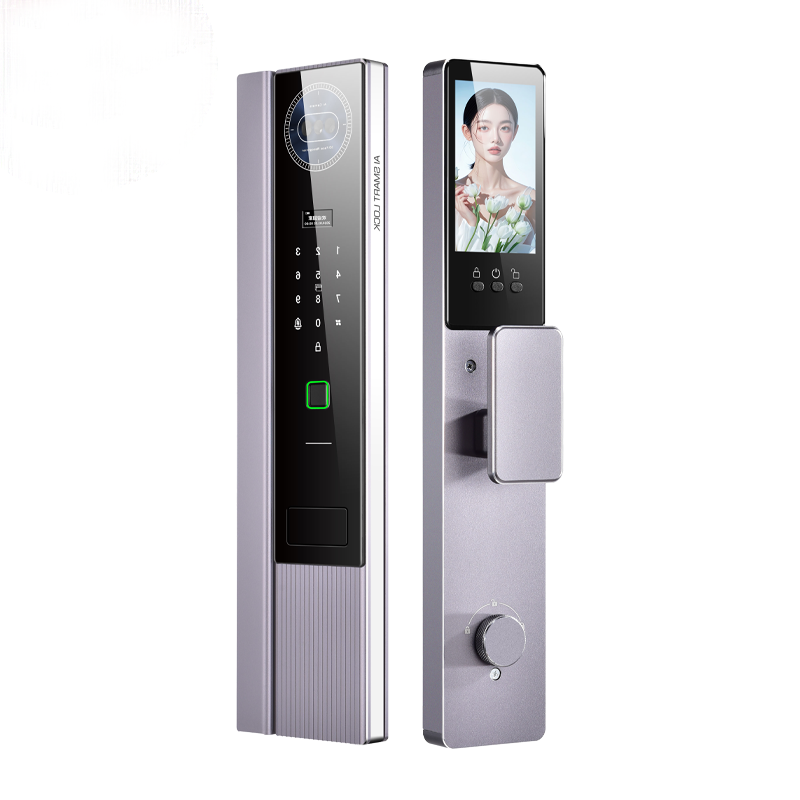 CNC Waterproof Tuya Smart Lock Face Fingerprint Video Intercom Stay Alarm Ultra-thin Smart Lock TDM-C90