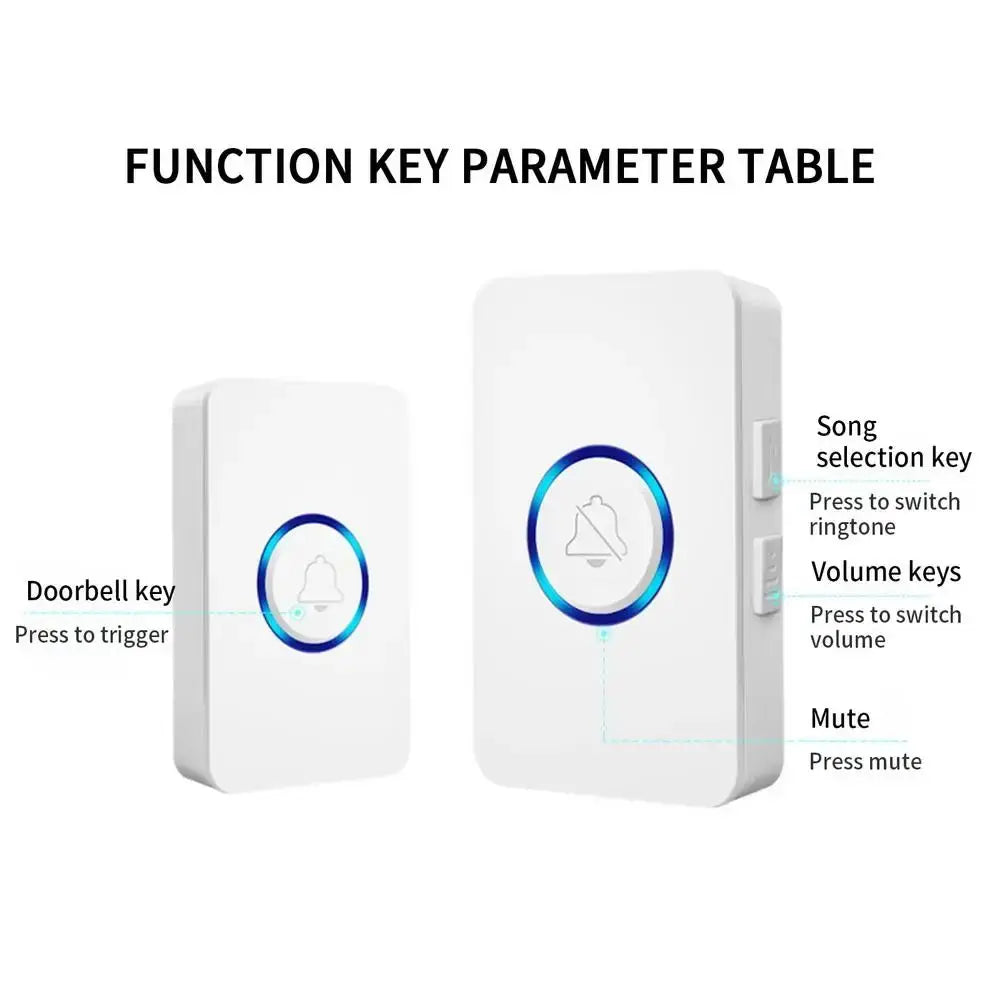Simple Smart Door Bells Easy Installation Wireless Connection Energy Saving Battery Operated Multi-functional Door Bell