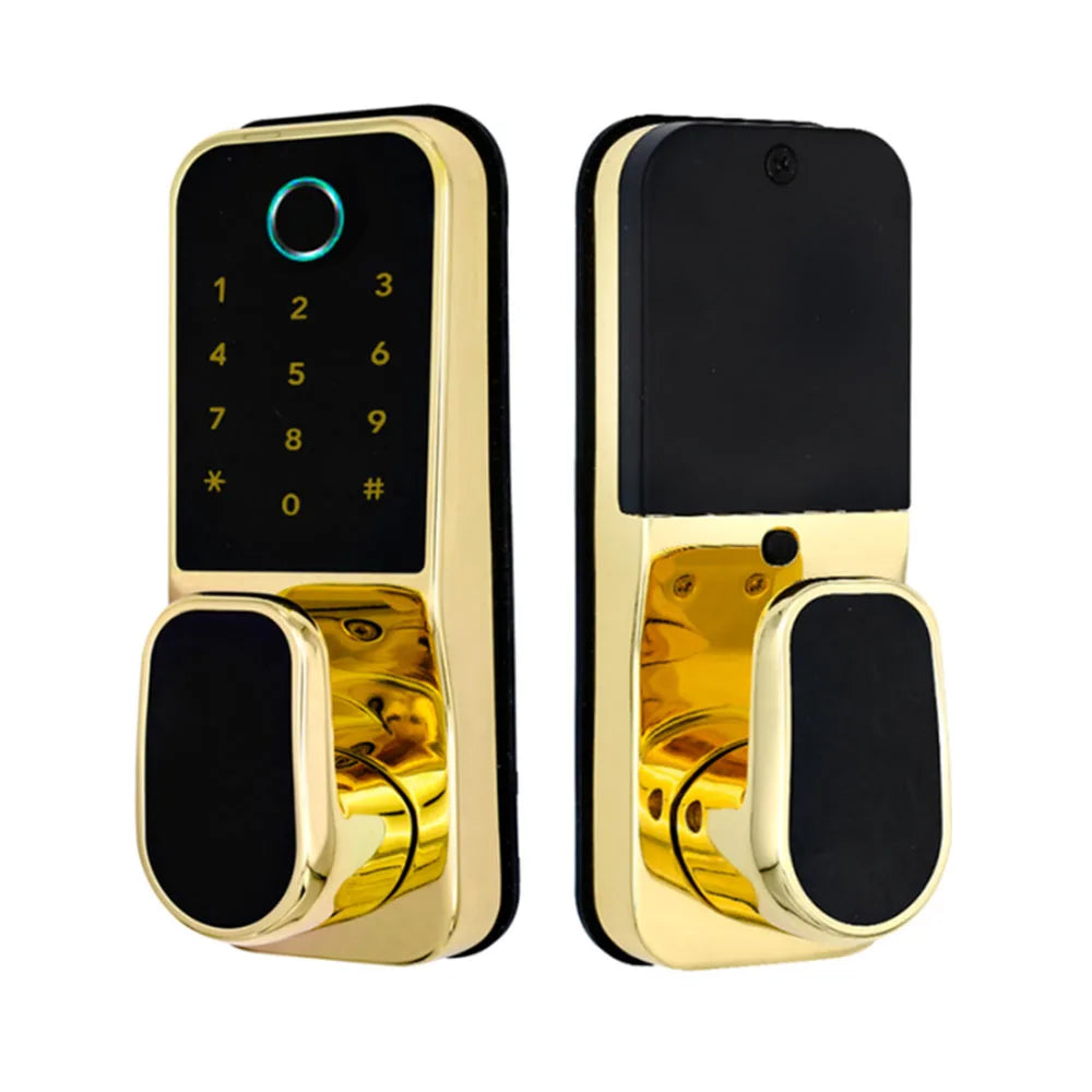TTlock App Smart Lock Zinc Alloy Electronic Fingerprint Passcode IC Card Smart Deadbolt Lock for Home Hotel Office School