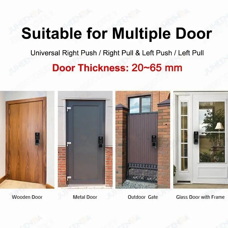 Tuya Wifi TT Blue Tooth Smart Lock with Remote Control Fingerprint and Mechanical Key Unlocking Way for Apartment Office School