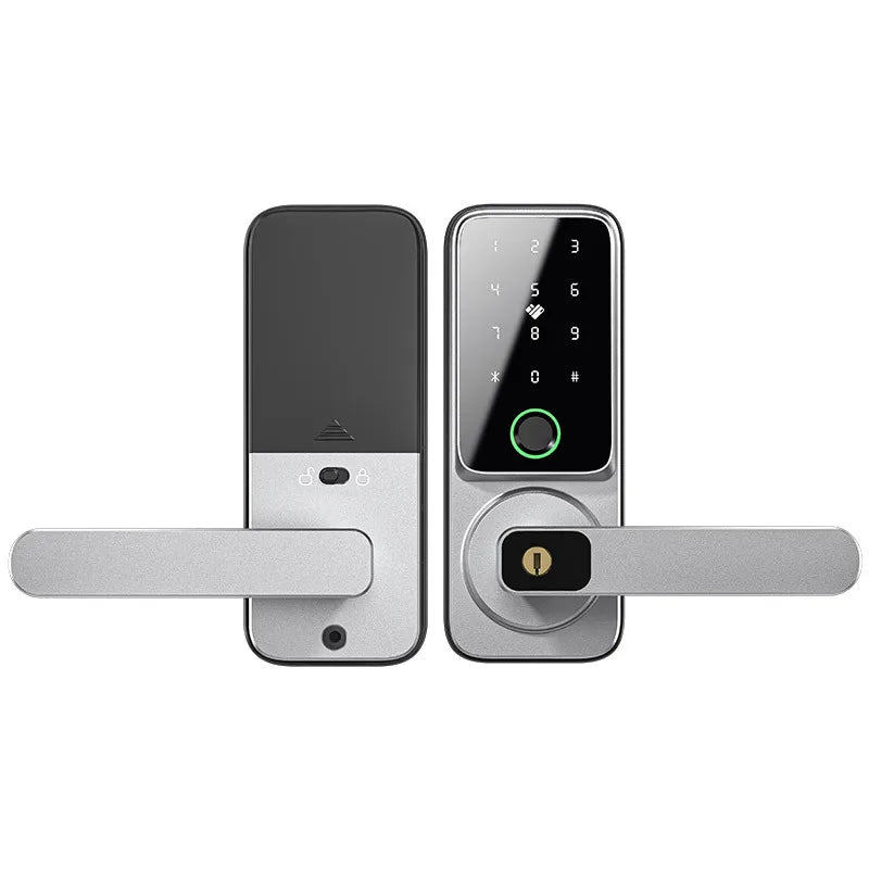 Tuya App Smart Lock With Handle Zinc Alloy Material Unlock Way Fingerprint Passcode IC Card Key for Home Hotel Office School