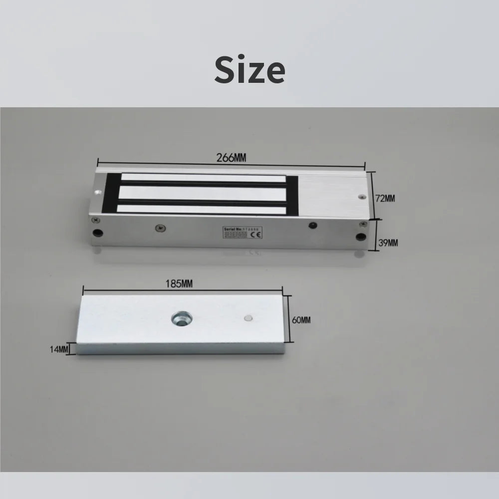 500KGS/1100 LBS Electric Magnetic Lock,Electromagnetic Door Lock Holding Force for Door Access Control System,Single Door 12V