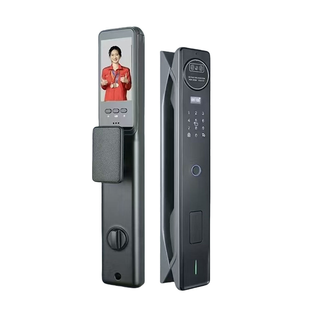 Digital Lock 3D Face Recognition Fingerprint Rfid Smart APP WIFI Automatic Door Lock Video Intercom TDM-C80