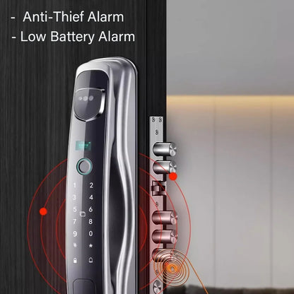 Facial Recognition Smart Door Lock Unlock Fingerprint Digital Password Tuya Wifi Key for Main Door From TDM Manufacturer