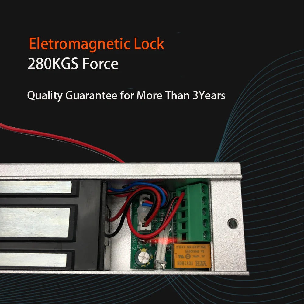 600LBs/280KG Electric Magnetic Lock,Electromagnetic Door Lock Holding Force for Door Access Control System,Single Door 12V