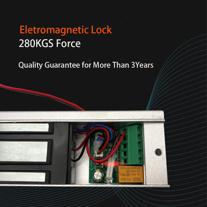 600LBs/280KG Electric Magnetic Lock,Electromagnetic Door Lock Holding Force for Door Access Control System,Single Door 12V