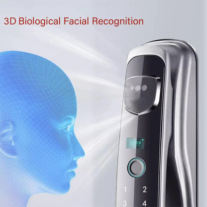 Facial Recognition Smart Door Lock Unlock Fingerprint Digital Password Tuya Wifi Key for Main Door From TDM Manufacturer