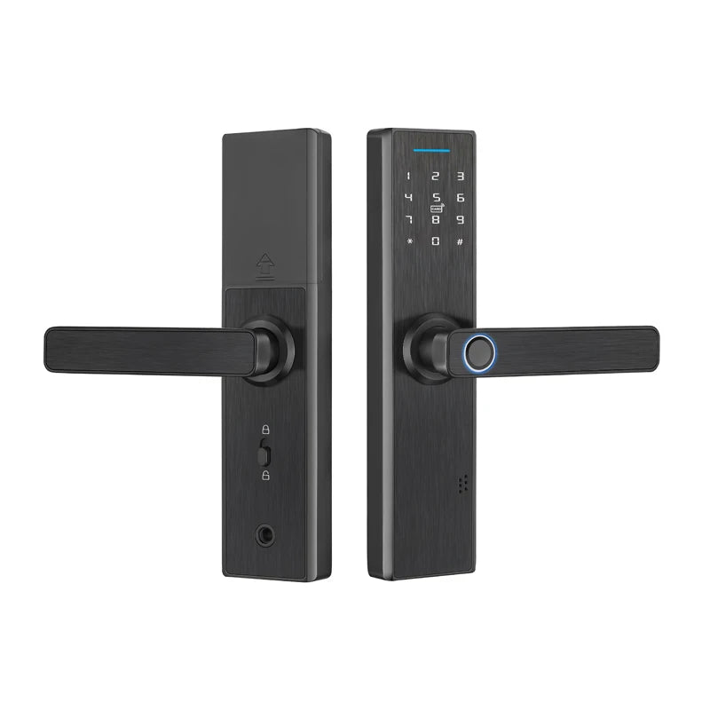 TT210 Smart Lock with Handle Zin Alloy Material Unlock Way TT Lock Fingerprint Passcode IC Card Key for Home Hotel Office School