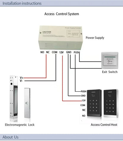 600LBs/280KG  Holding Force Electromagnetic Lock for Door Access Control System,Electric Lock for Gate Single Door 12V