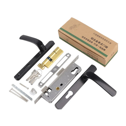 Quality Aluminium Alloy Internal Black Gold Main Door Entrance Handles Locks Hardware Accessories Home Glass Door Handle