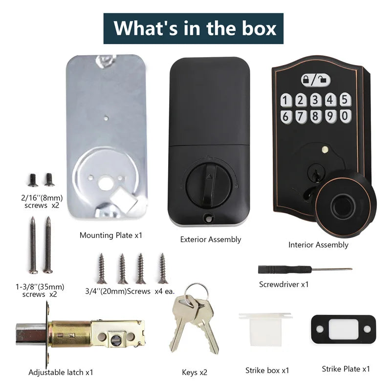 Fingerprint Keypad Password Automatic Smart Lock Electronic Zinc Alloy Tubular Digital Door Lock TDM Digital Locks