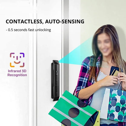 Automatic Security Electronic Smart Locks with Camera Wifi Tuya Face Recognition Lock Wholesale From TDM Factory Manufacturer