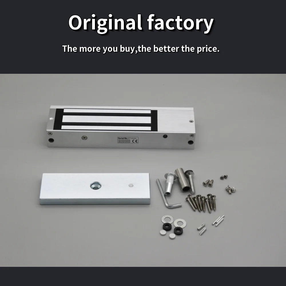 500KGS/1100 LBS Electric Magnetic Lock,Electromagnetic Door Lock Holding Force for Door Access Control System,Single Door 12V