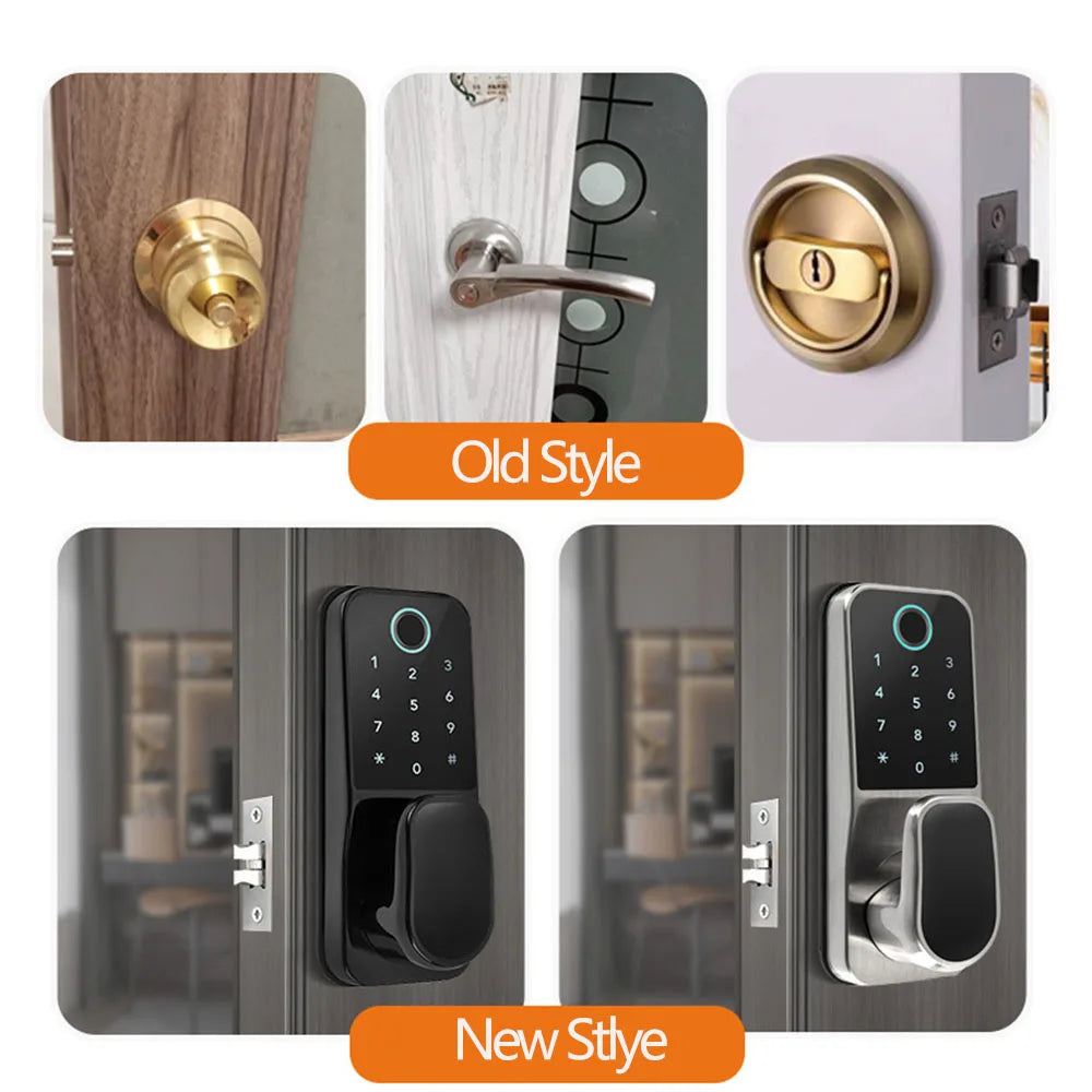 Waterproof Smart Door Lock Biometric Fingerprint Security Door Lock WiFi Digital TTlock Smart Lock for Home Hotel Office School