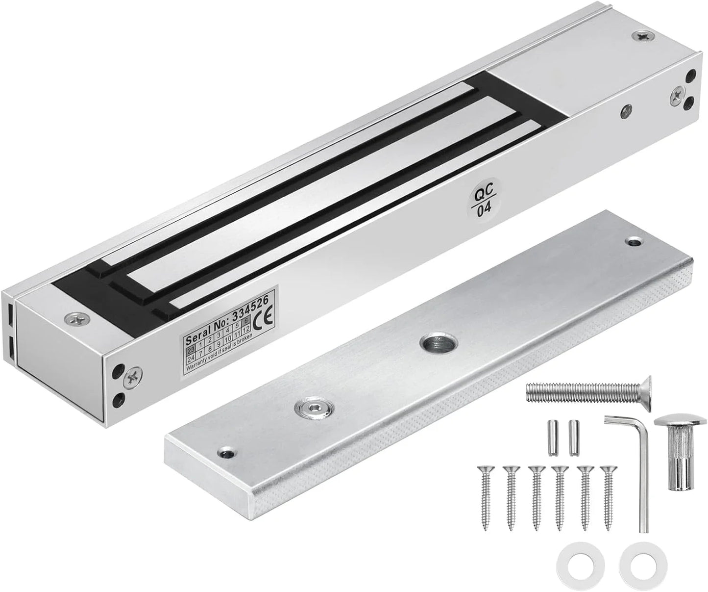 Electromagnetic Lock,600LBs /280KG Electric Magnetic Door Lock  EM  Lock Holding Force for Door Access Control System,12V