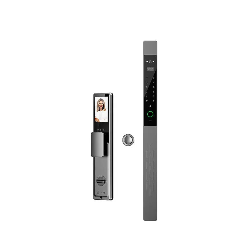 Luxury Door Smart Lock  Fingerprint Combination Lock Face Unlock Features Stainless Steel from China Factory