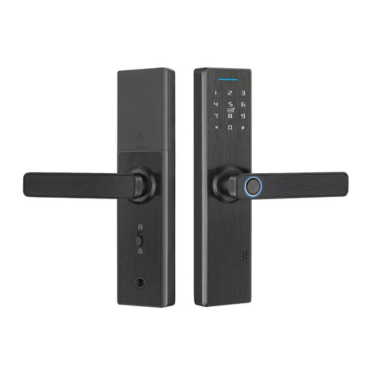 TT210 Smart Lock with Handle Zin Alloy Material Unlock Way TT Lock Fingerprint Passcode IC Card Key for Home Hotel Office School