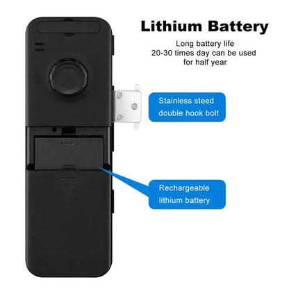Fast Facial Recognition Smart Hotel Door Biometric Lock Fingerprint Multiple Unlocking with Home Wifi for Glass Door