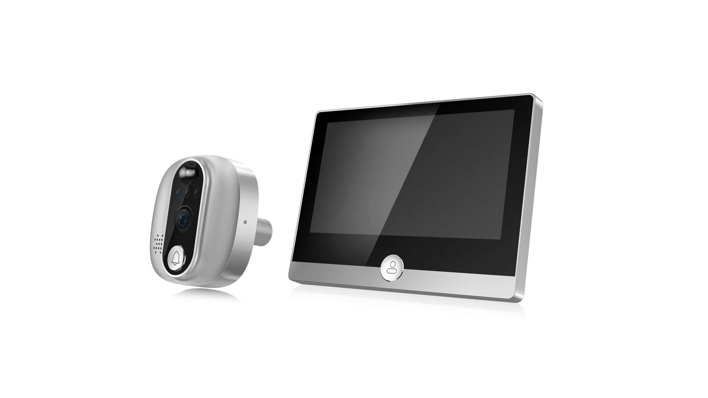 10.1'' Touch Screen 4-wire Wifi Video Doorbell Intercom System Tuya Smart Work RFID Card Access Control Unlock