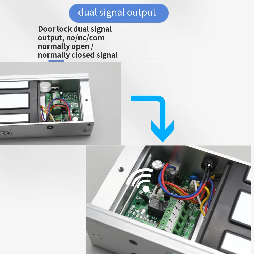 500KGS Holding Force Electromagnetic Lock for Double Leaves Door As a Part of Access Control System