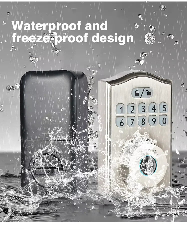 Fingerprint Keypad Password Automatic Smart Lock Electronic Zinc Alloy Tubular Digital Door Lock TDM Digital Locks Main Door