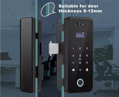 Fast Facial Recognition Smart Hotel Door Biometric Lock Fingerprint Multiple Unlocking with Home Wifi for Glass Door