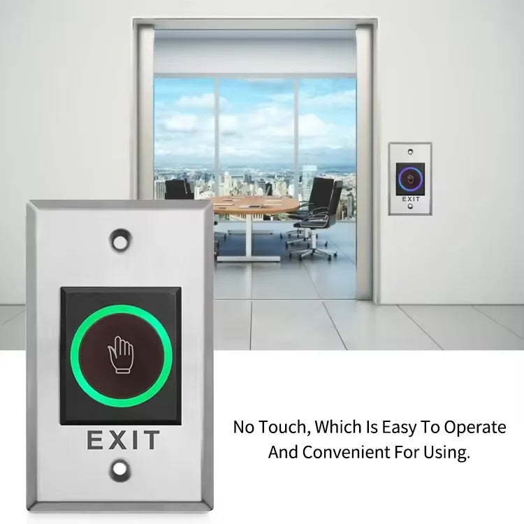 12V 24V  Touchless Access Control Switch Exit Button 433MHz Remote Control No Touch Switch for Electronic Lock