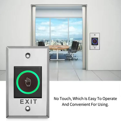 12V 24V  Touchless Access Control Switch Exit Button 433MHz Remote Control No Touch Switch for Electronic Lock
