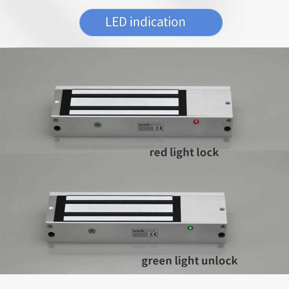 500KGS/1100 LBS Electric Magnetic Lock,Electromagnetic Door Lock Holding Force for Door Access Control System,Single Door 12V