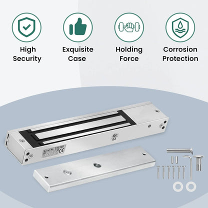 Electromagnetic Lock,600LBs /280KG Electric Magnetic Door Lock  EM  Lock Holding Force for Door Access Control System,12V