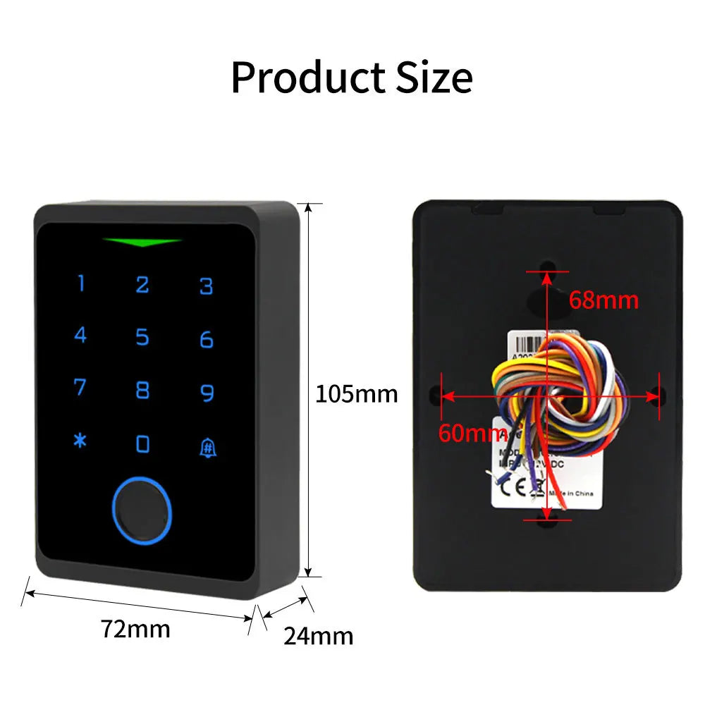 2.4G WIFI Tuya Fingerprint Passcode IC Card Keypad Access Control From China TDM Factory Manufacturer