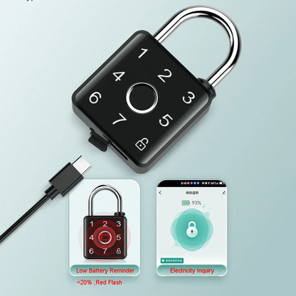 Mini Padlock Password Fingerprint Code Waterproof  APP Remote Unlock NFC Card Backpack Suitcase From Tdmlock Manufacturer