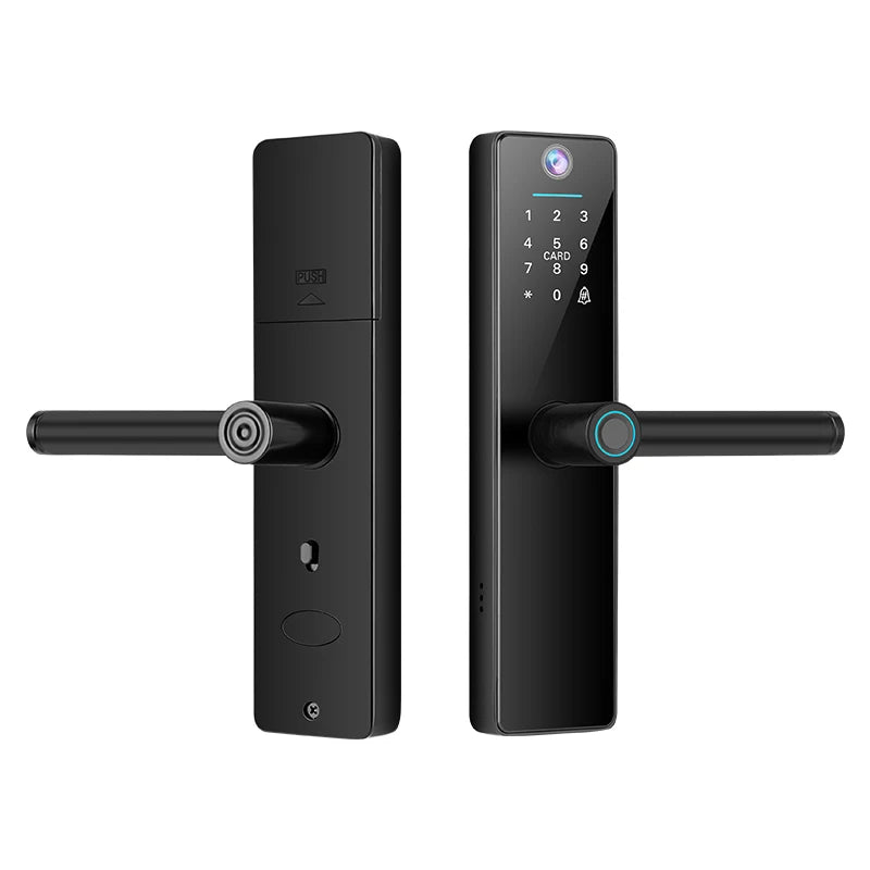 Camera Keyless Fingerprint Recognition TUYA APP Automatic Electric Digital Smart Door Lock