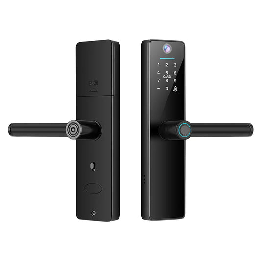 Camera Keyless Fingerprint Recognition TUYA APP Automatic Electric Digital Smart Door Lock