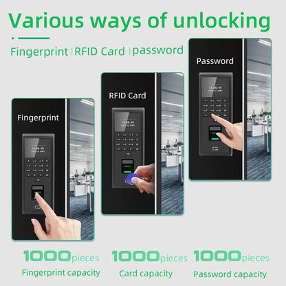 Biometric Fingerprint Employee Time Attendance Machine Access Control RFID Card 125KHZ Standalone Keypad TCP/IP or USB Port
