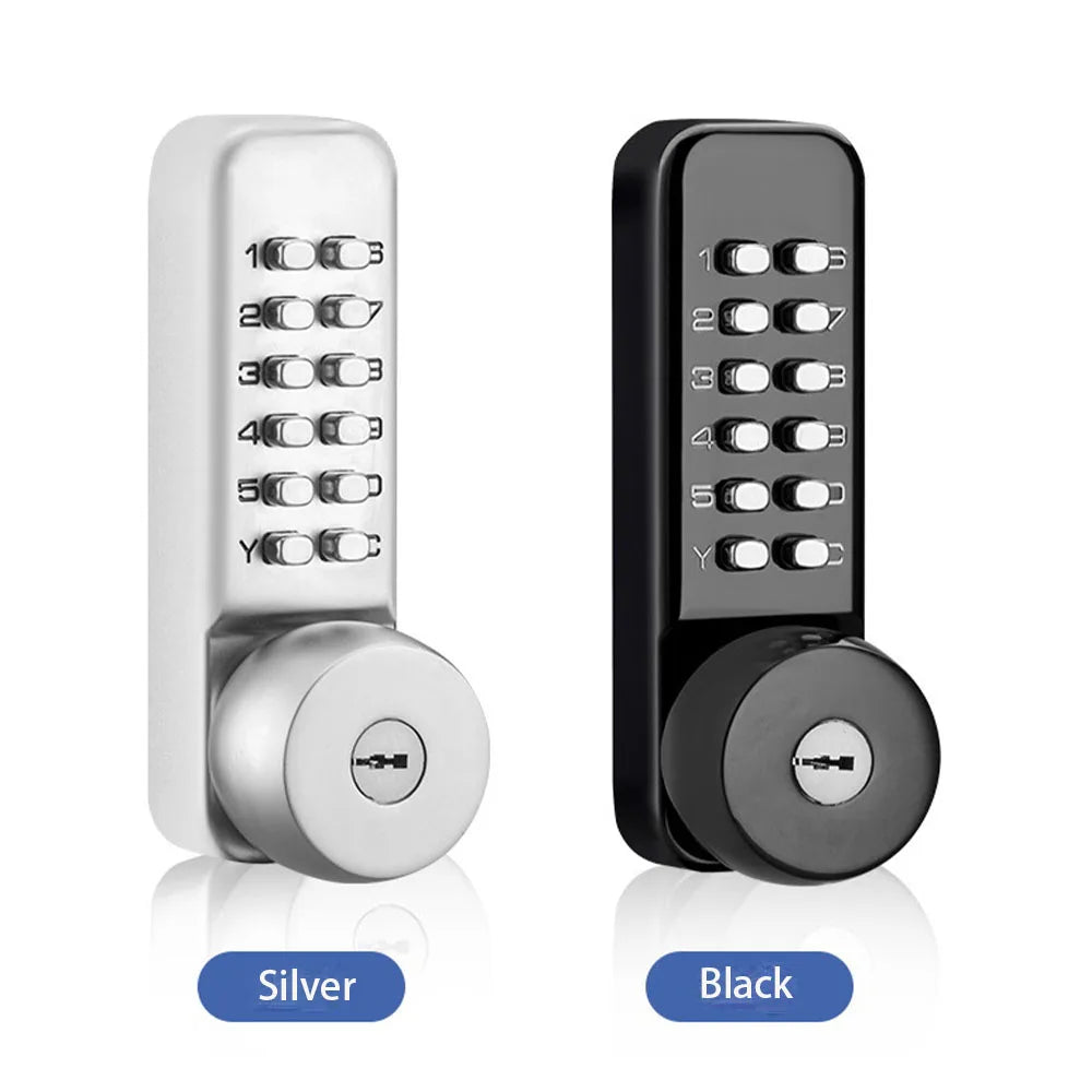 Password and Mechanical Key Smart Lock with Metal Keyboard Waterproof No Power Supply Wholesales From Factory Manufacturer