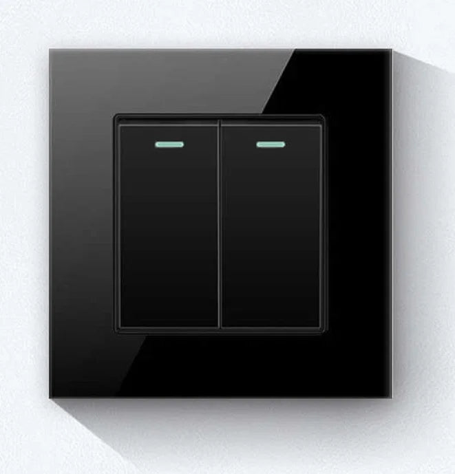 4 Gang Horizontal Wall Electric Tempered Glass Switch Light 2 Amps USB Power Socket Outlet From TDM China Factory Manufacturer