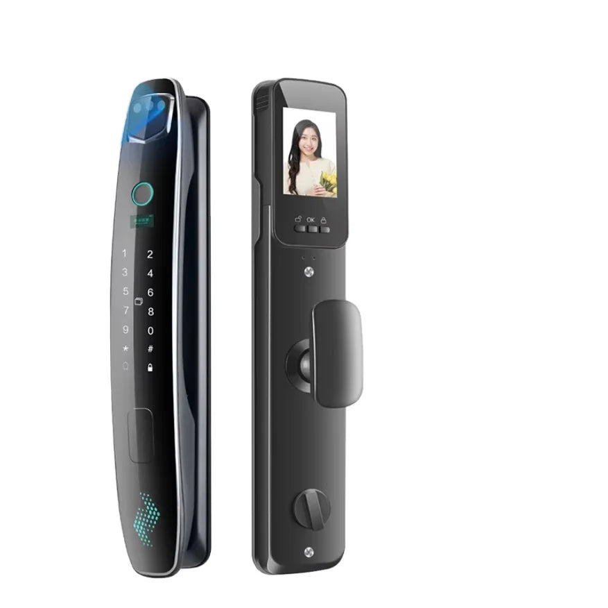Facial Recognition Smart Door Lock Unlock Fingerprint Digital Password Tuya Wifi Key for Main Door From TDM Manufacturer