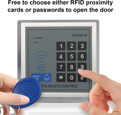 Access Control System Kit with 280kg Electric Magnetic Lock 110-240V AC to 12v DC 3A 36w Power Supply Entry Keypad EXIT Button