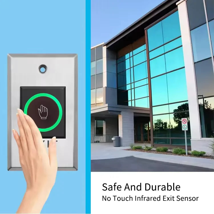 12V 24V  Touchless Access Control Switch Exit Button 433MHz Remote Control No Touch Switch for Electronic Lock