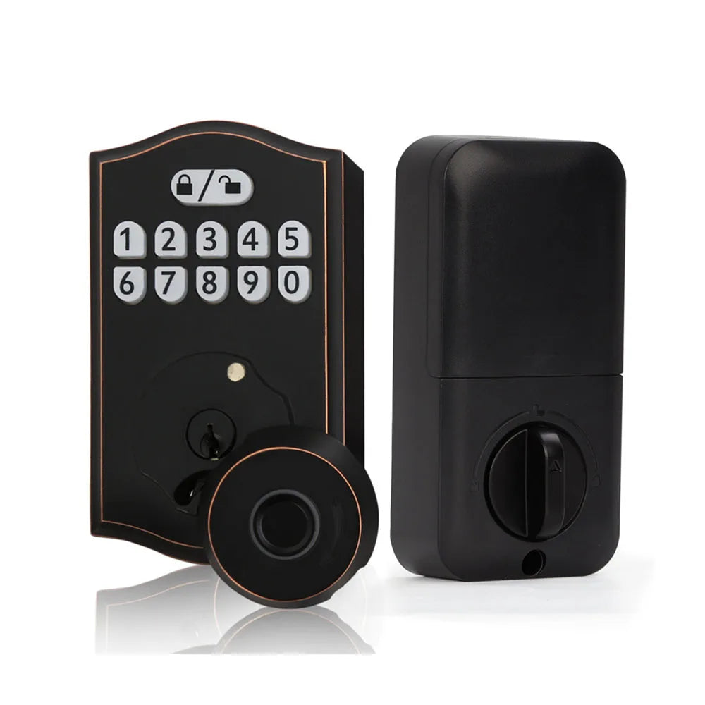 Fingerprint Keypad Password Automatic Smart Lock Electronic Zinc Alloy Tubular Digital Door Lock TDM Digital Locks Main Door