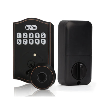Fingerprint Keypad Password Automatic Smart Lock Electronic Zinc Alloy Tubular Digital Door Lock TDM Digital Locks Main Door