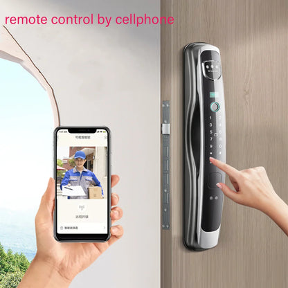 Face ID Recgnition Smart Door Lock with Fingerprint Password IC Card Tuya Wifi Unock Way Apartment Home Intelligent Smart Lock