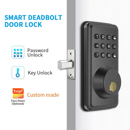 American Standard Smart Door Lock Silicone Touch Tone Keypad Password Key Smart Deadbolt Door Lock