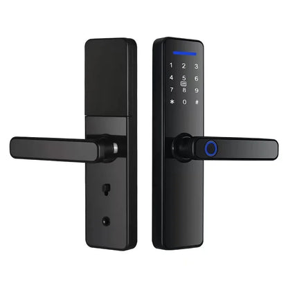 Smart Lock with Handle Zinc Alloy Material Unlock Way TUYA APP Fingerprint Passcode IC Card Key for Home Hotel Office School