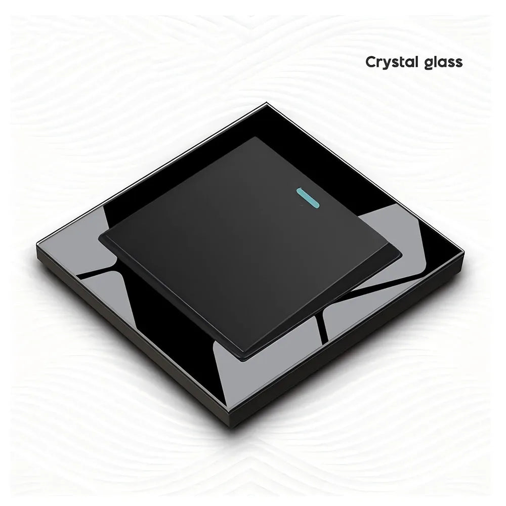 4 Gang Horizontal Wall Electric Tempered Glass Switch Light 2 Amps USB Power Socket Outlet From TDM China Factory Manufacturer