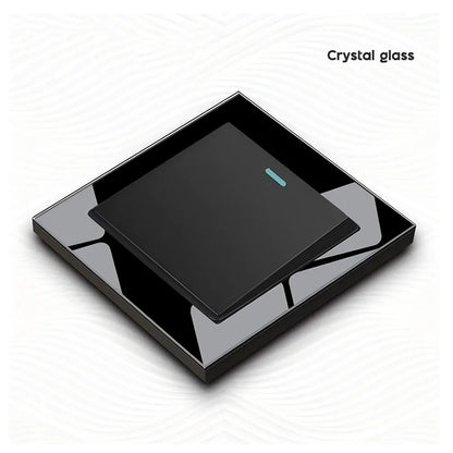 4 Gang Horizontal Wall Electric Tempered Glass Switch Light 2 Amps USB Power Socket Outlet From TDM China Factory Manufacturer