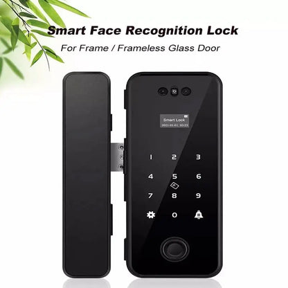 Fast Facial Recognition Smart Hotel Door Biometric Lock Fingerprint Multiple Unlocking with Home Wifi for Glass Door