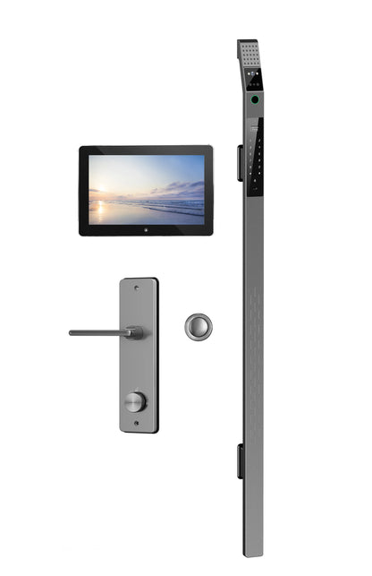 Luxury Door Smart Lock  Fingerprint Combination Lock Face Unlock Features Stainless Steel from China Factory