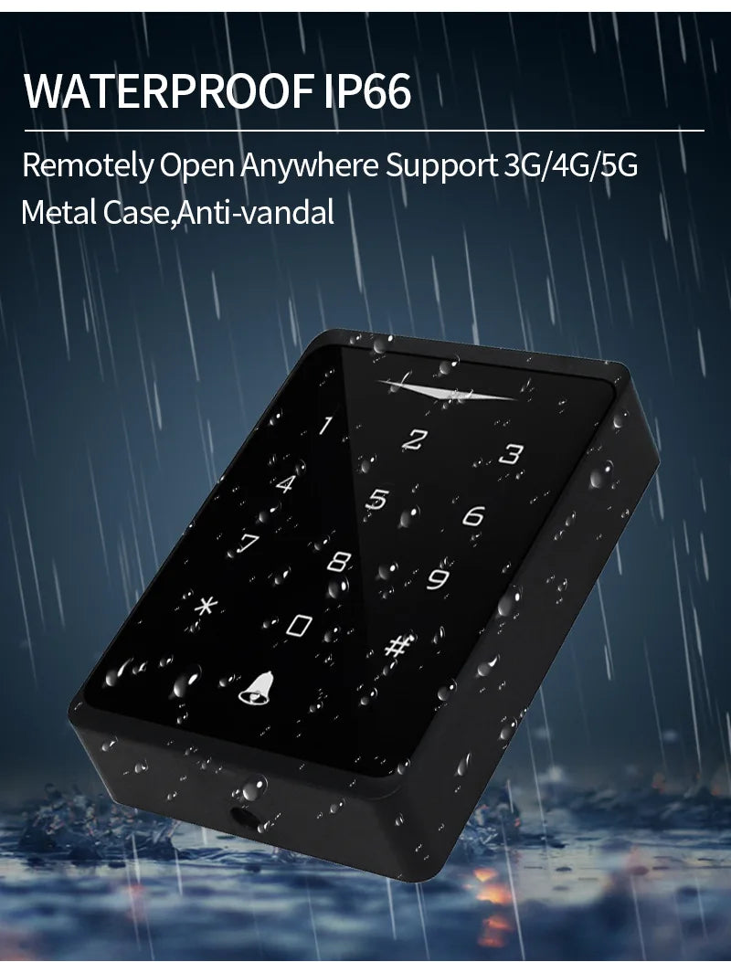 2.4G WIFI Tuya Standalone Access Control Keypad with Doorbell Functions Passcode Keyless Touch Keypad Access Controller